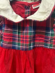 Red Check Baby Frock