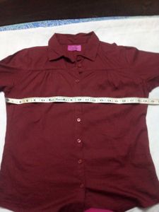 Maroon Cotton Shirt