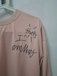 Pink Graphic Print Sweatshirt