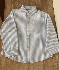 Boys Striped Shirt & Dino T-shirt combo