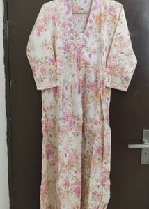 New Unused PureCotton Embroidery Aline Suit