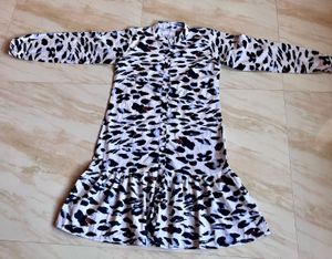 Animal Print Shirt Dress