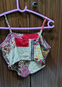 Floral Patchwork Crop Top