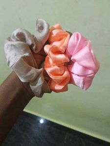 Silk Scrunchie Set 3 pair of se