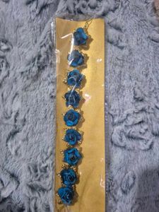 Blue Rose Hair Clips