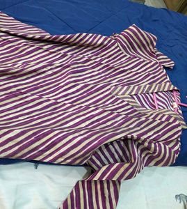Striped Purple Kurta Dress