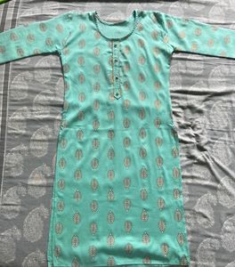 Light Sea Green Straight kurta