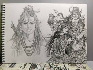 Pencil Art - Tattooed Hands