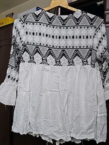 White Cotton Fancy Shrug