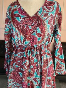 Paisley Print Maxi Dress