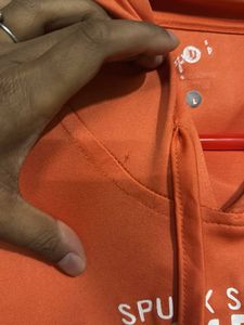 Orange Spunk Sports Athletic Sleeveless Hoodie
