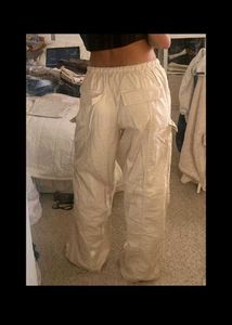 Beige Baggy Cargo Pants