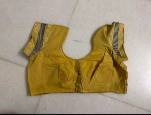 Mustard Yellow Saree with Blouse