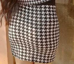 Black And White Mini Skirt