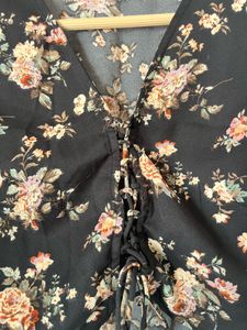 Floral Cinched Crop Top