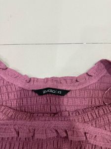 Off-Shoulder Smocked Top