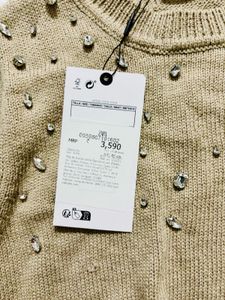 Brand new Zara Embellished Knit sweater