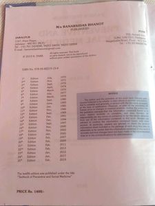 Park's Textbook of Preventive and Social Medicine,