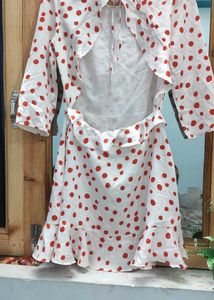 Polka Dot Open Back Dress