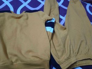 Striped Sleeve Sweat Suit