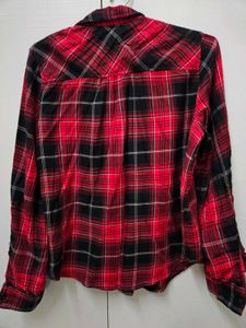 Women Red And Black Checked Casual Shirt