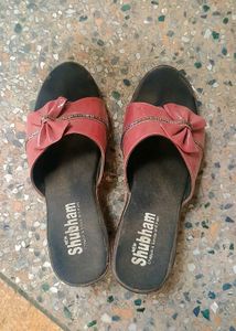 Bow Wedges/ Slip On Heel Sandals