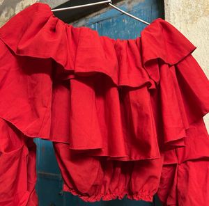 Red Fringes Top