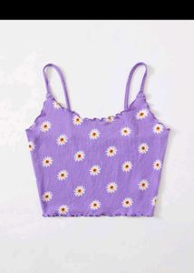 Daisy Print Crop Top