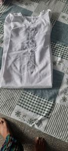 plan white Kurti for girls