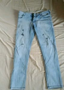 Distressed Light Wash Jeans