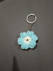 Crochet Flower Keychain
