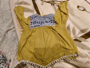 Cute Yellow Long Sleeve Top