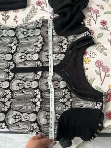 Elegant Black &amp; White Kurta Set