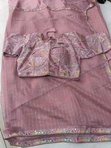 Mauve Saree with Blouse