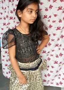 silk dhoti and top