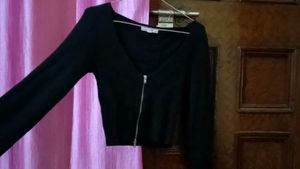 Black Zip Top