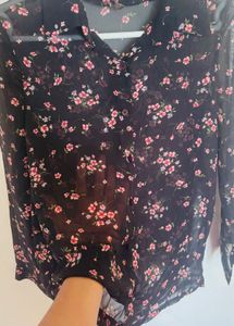 Black Transparent Shirt