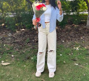 Ripped White Jeans