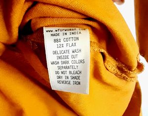 Dark Mustard Kurta Cotton (BRANDED)