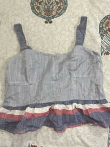 Striped Tie-Up Top