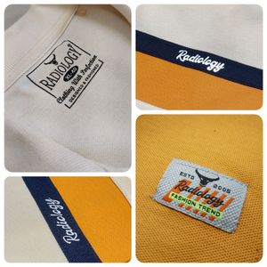 T-shirt (New) Dual Tone Collar Nack T-Shirt By Radiology (NEW)