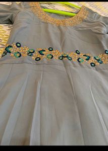 Grey Anarkali Frocks