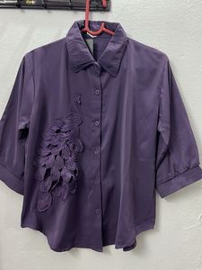 Elegant Purple Peacock Blouse