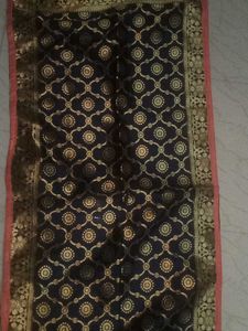 Pink And Navy Blue Anarkali Suit Set