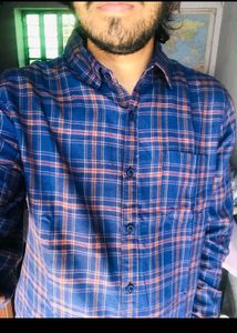 Checked Casual Shirt & Plain Polo Tshirt