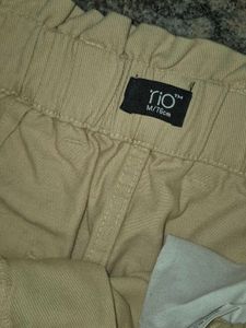 beige Cargo Pants - Relaxed Fit