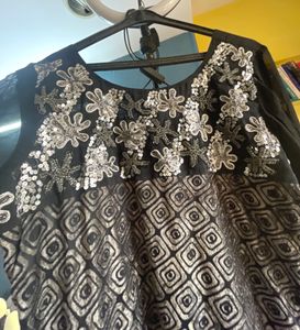 Embroided split cut Gown for every occasion