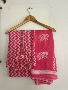 Pink Printed Kurta set