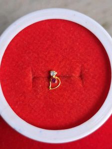 Nose Pin Gold Parrot Design