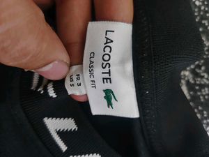 Lacoste Black Logo Collar Sweatshirt